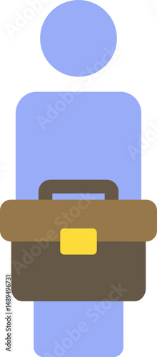Employee Suitcase Flat Icon