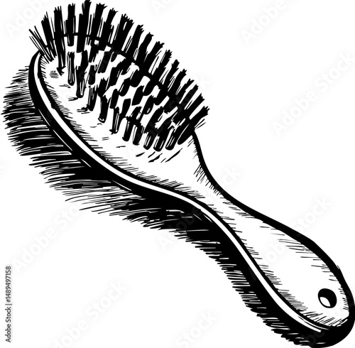 Hair care routine essentials a close-up of a hairbrush home photography bright lighting beauty concept for daily use