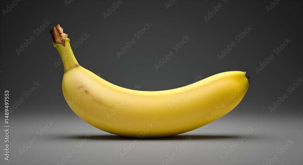 Fresh and Smooth Yellow Banana on Dark Background for Stock Use Fresh and Smooth Yellow Banana on Dark Background for Stock Use