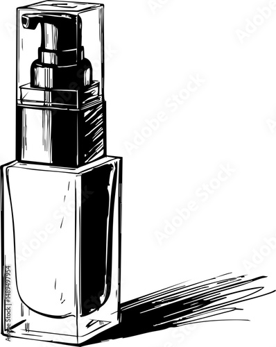 Elegant skincare product design studio setting illustration minimalist style close-up perspective beauty concept