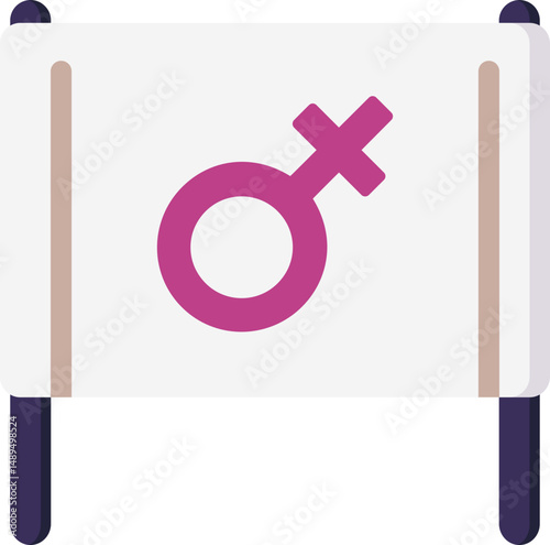 Woman Banner Flat Icon