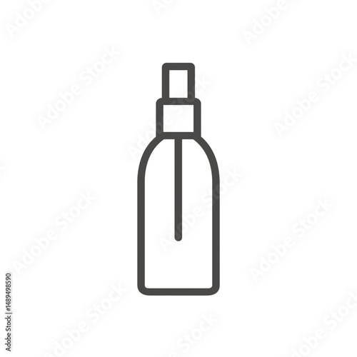 Spray bottle releases mist cosmetic product isolated design