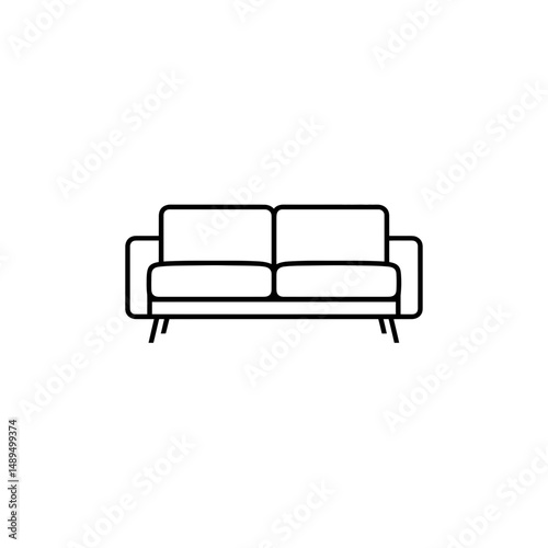 Sofa outline displays furniture seating indoors home minimal design