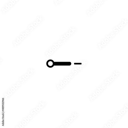 Minimalistic pointer directs towards distance concept illustration