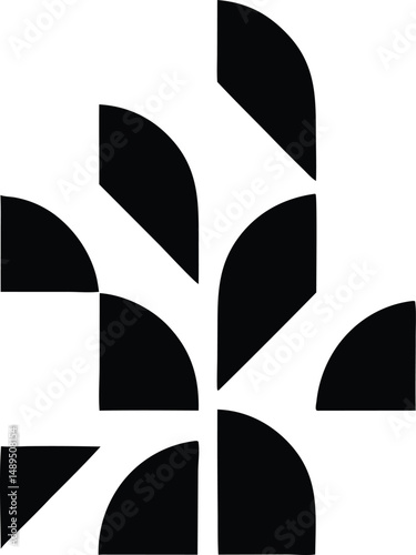 Elegant willow tree silhouette design with textured branch detail