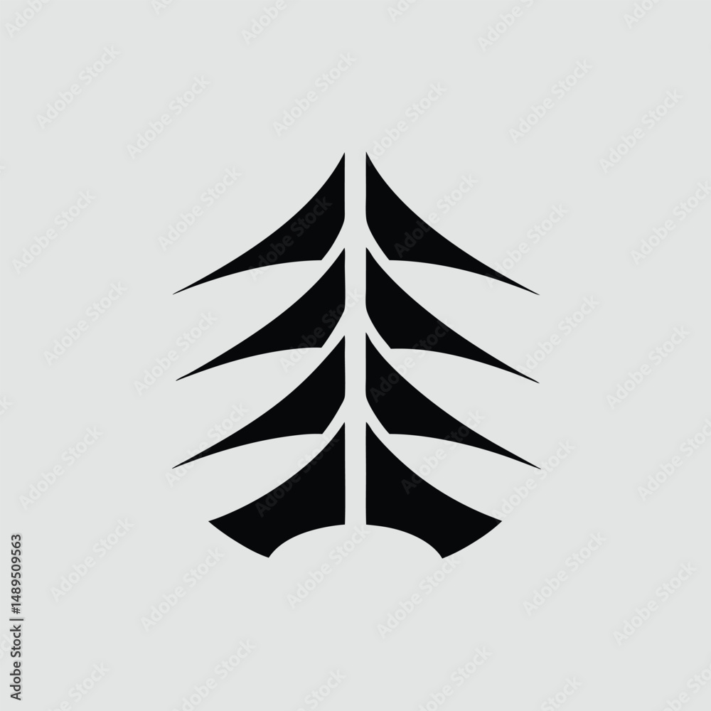 Obraz premium Minimalist tree design with transparency for versatile applications