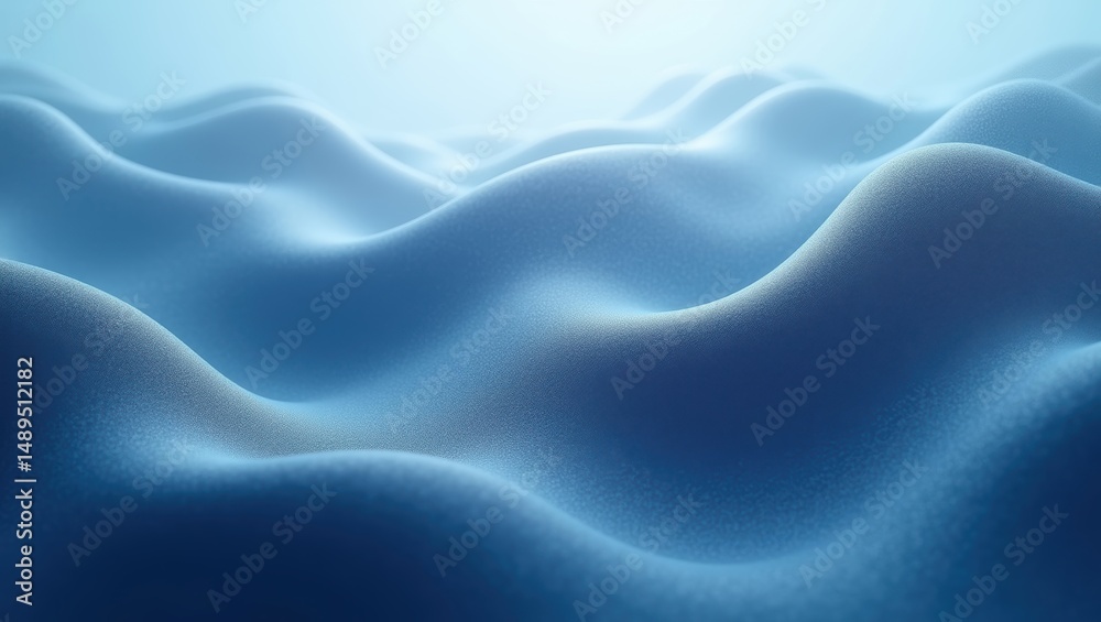 Obraz premium Denim blue and dusty grey abstract mesh gradient with modern wave shapes for corporate branding and tech visuals