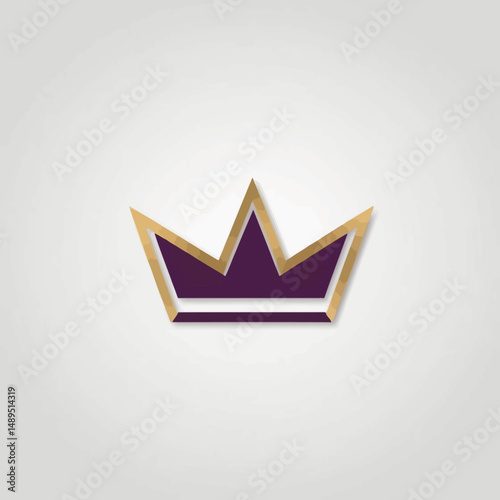 Regal Emblem Purple Gold Authority Crest