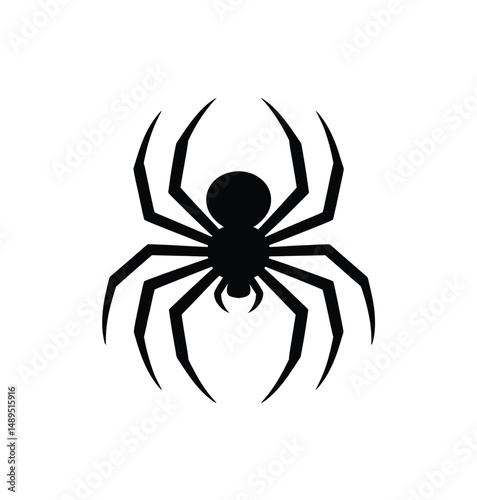 Black Spider Silhouette Icon