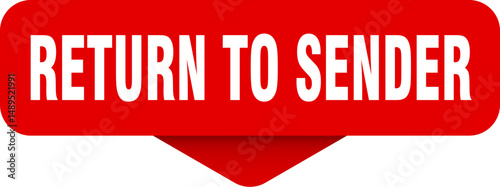return to sender sticker. return to sender sign on transparent background