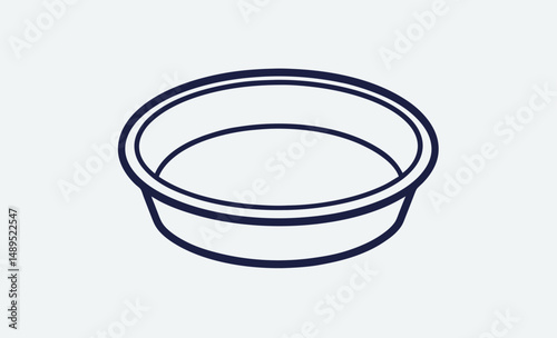 Cake pan silhouette, Baking pan icon, Round cake mold, Cake Pan Black Vector Silhouette Illustration 