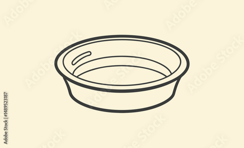 Cake pan silhouette, Baking pan icon, Round cake mold, Cake Pan Black Vector Silhouette Illustration 