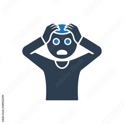 Distressed Person Panic Icon