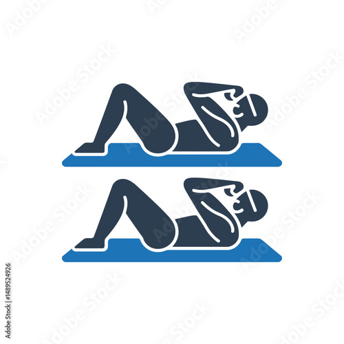 Crunches Exercise Icon