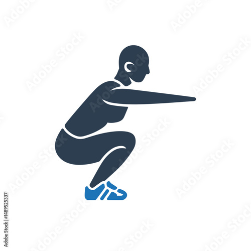 Squat Exercise Icon
