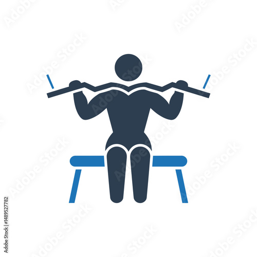 Weight Training Bench Press Icon