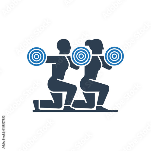 Partner Squat Training Icon