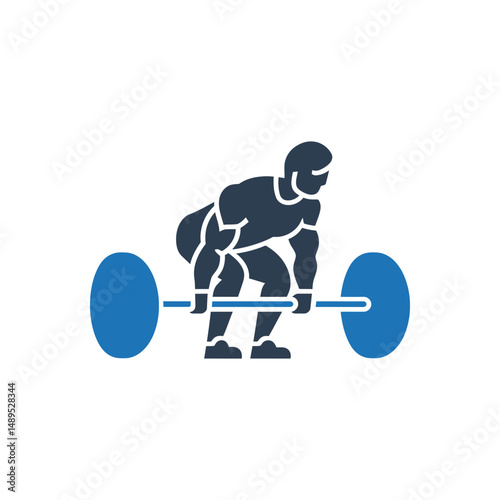 Deadlift Barbell Exercise Icon