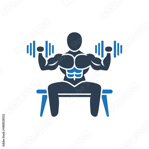 Dumbbell Bench Press Icon