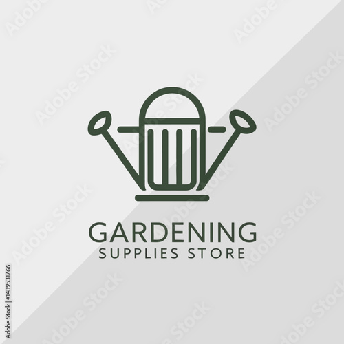 Green watering can icon for Gardening Supplies Store