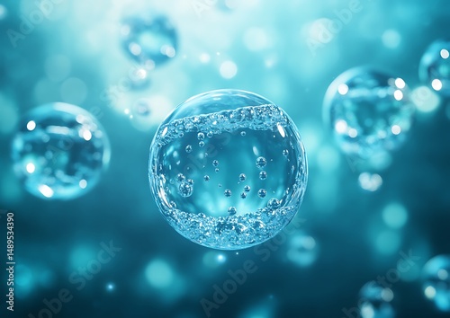 Wallpaper Mural Abstract spheres of water in motion Torontodigital.ca