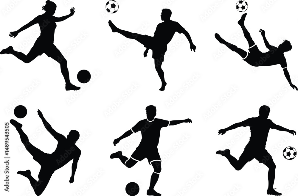 custom made wallpaper toronto digitalDynamic Soccer Player Silhouette, Action Kick Pose Vector. Football Silhouette Collection, Kicks, Goals & Dribbles, Soccer Match, trikers, Goalkeepers & Fans, Retro Soccer, Running, Passing & Shooting