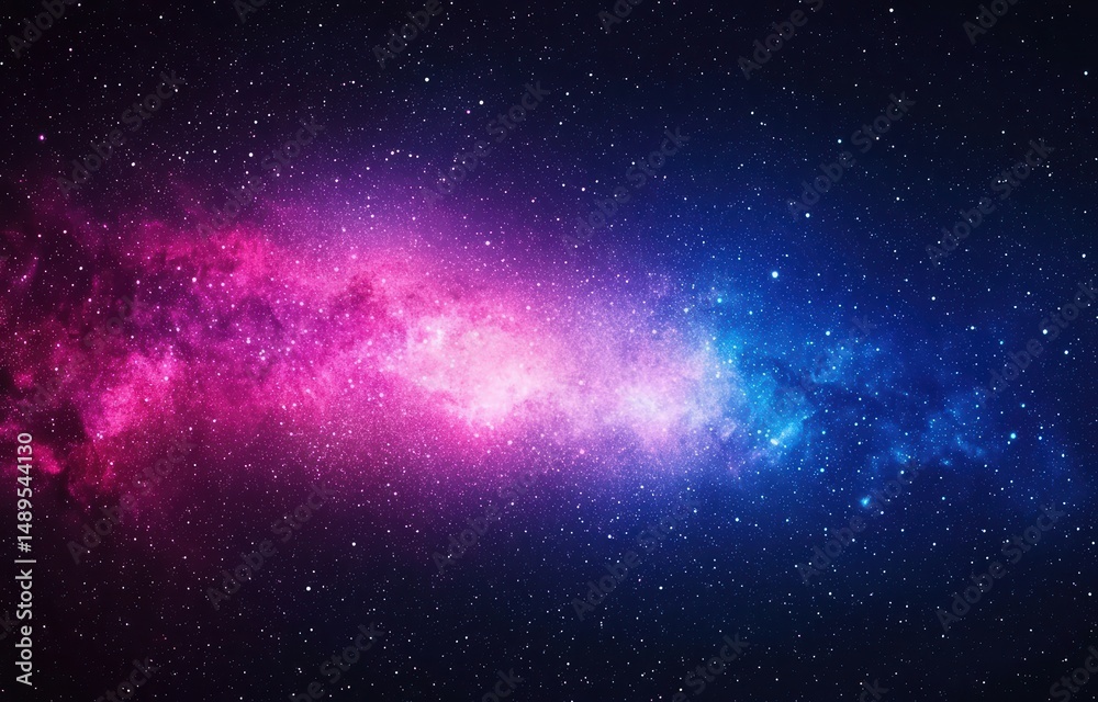 Naklejka premium Colorful Cosmic Background with Stars and Nebula in Deep Space