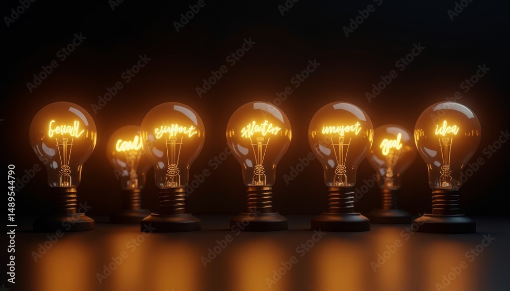 Creative Light Bulbs with Words for Inspiration Creative Light Bulbs with Words for Inspiration