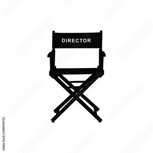 Movie Director Chair Silhouette Front View