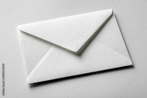 A clean envelope with pointed flap, isolated on bright white background