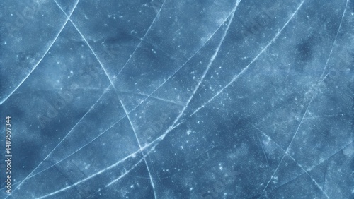 Cracked Blue Ice Texture with Intricate Patterns photo