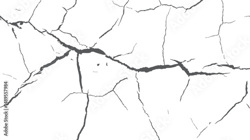 Dry soil crack texture for artistic backgrounds. Cracked desert earth and wall pattern. Transparent background with sketch overlay detail.