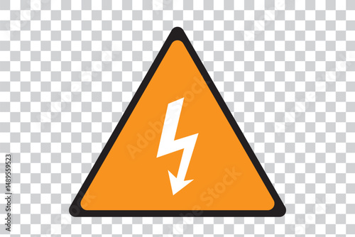 Warning sign. Dangerous electrical voltage icon set. High voltage sign. High voltage sign set, danger of electricity icons. High voltage icon.