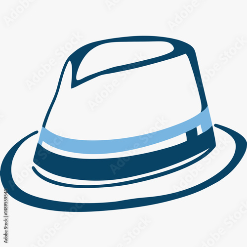 Blue Baseball Cap Vector Illustration – Icon Design


