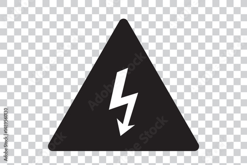 Warning sign. Dangerous electrical voltage icon set. High voltage sign. High voltage sign set, danger of electricity icons. High voltage icon.