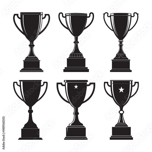 set of gold silver and bronze awards