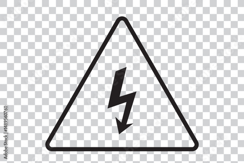 Warning sign. Dangerous electrical voltage icon set. High voltage sign. High voltage sign set, danger of electricity icons. High voltage icon.