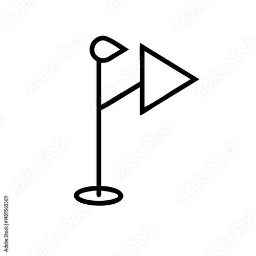Destination Flag Icon for Maps, Navigation Apps, Travel Websites, Event Location Materials, and Goal Setting Visuals