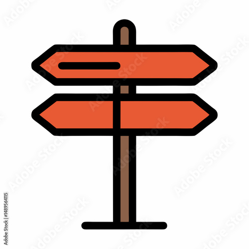 wooden direction sign