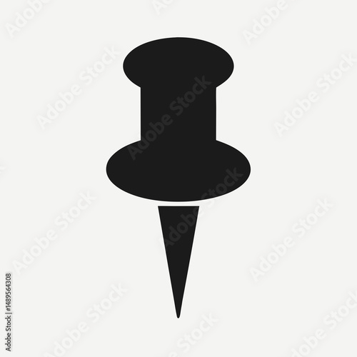 black push pin