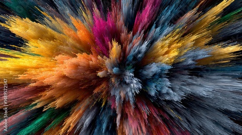 Abstract Explosion of Colors