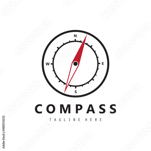 compass logo, compass icon isolated on background. modern flat compass pictogram, business, marketing, internet concept.trendy simple vector