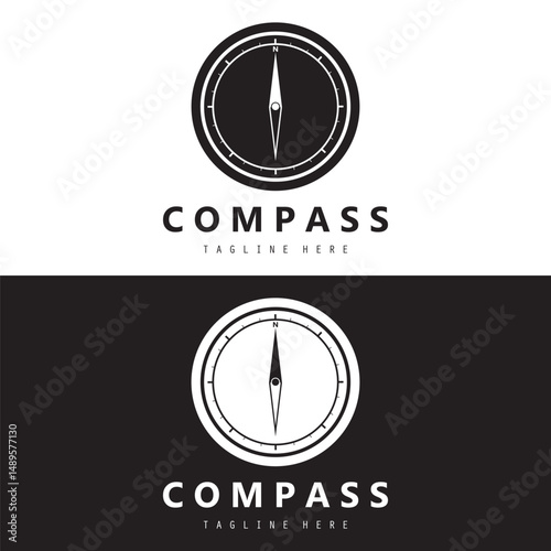 compass logo, compass icon isolated on background. modern flat compass pictogram, business, marketing, internet concept.trendy simple vector