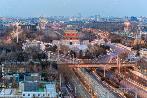 The integration of historical architecture and modern transportation at Yongdingmen in Beijing, China