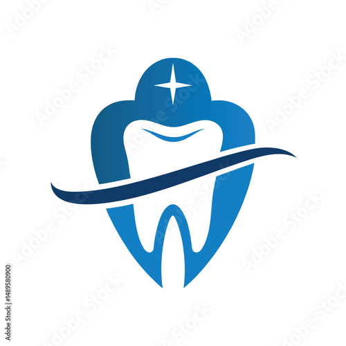 Dental Clinic Emblem Logo in Modern Style