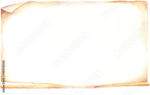 Illustration of old paper with curled corners