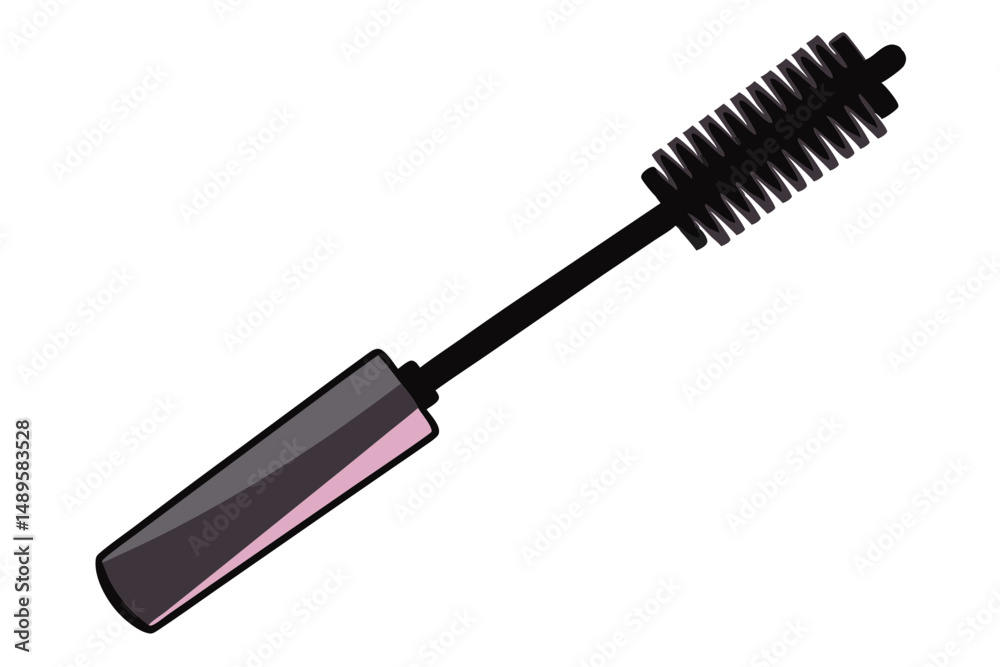 Open Mascara Wand with Visible Liquid Vector Art Open Mascara Wand with Visible Liquid Vector Art