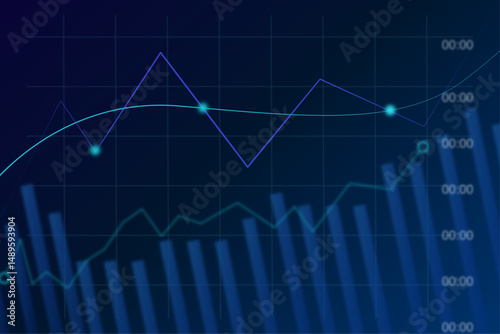 Digital graph interface, stock market