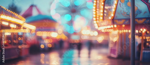 Carnival midway with blurred background