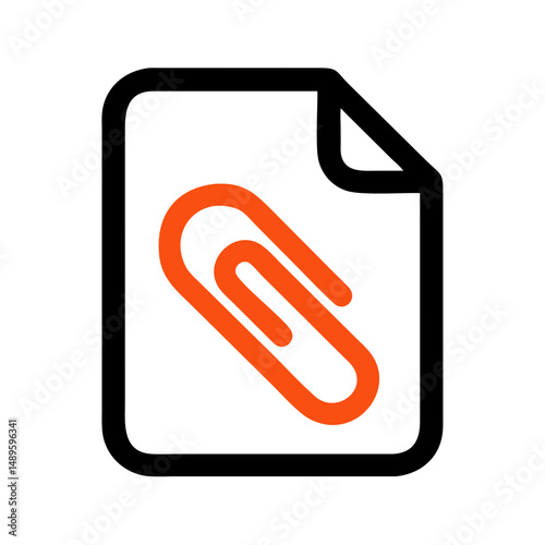  Paperclip Icon – Attachment, Office Tool, Document Clip, Stationery Symbol
